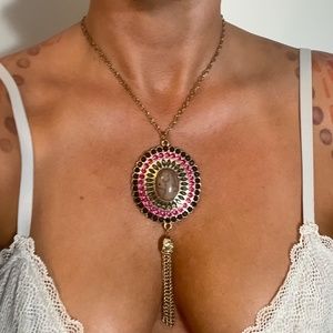 Chico's Pink and Gold Necklace